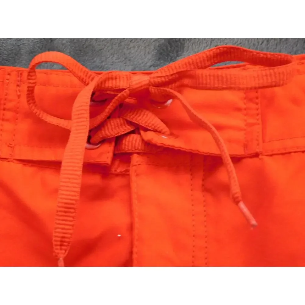 Sunshine Zone Swim Trunks Shorts Mens 38 Orange Boardshorts Pocket Drawstring